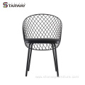 Steel dining chair mesh design